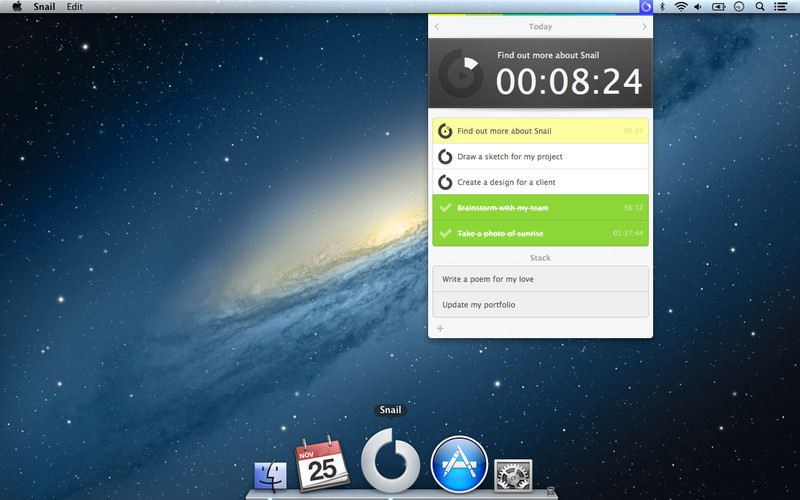 Snail - Time and Task Manager 1.0 : Snail - Time and Task Manager screenshot