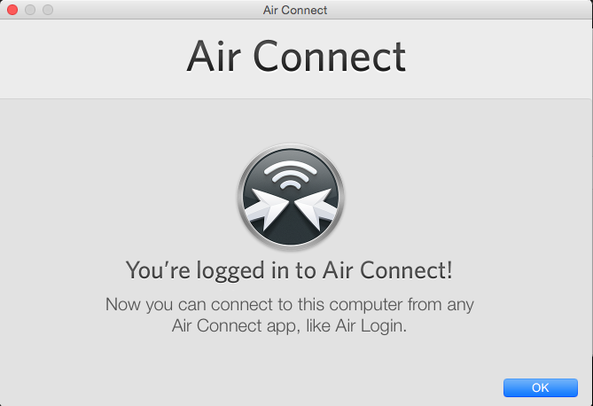 Air Connect 1.0 : Main Window