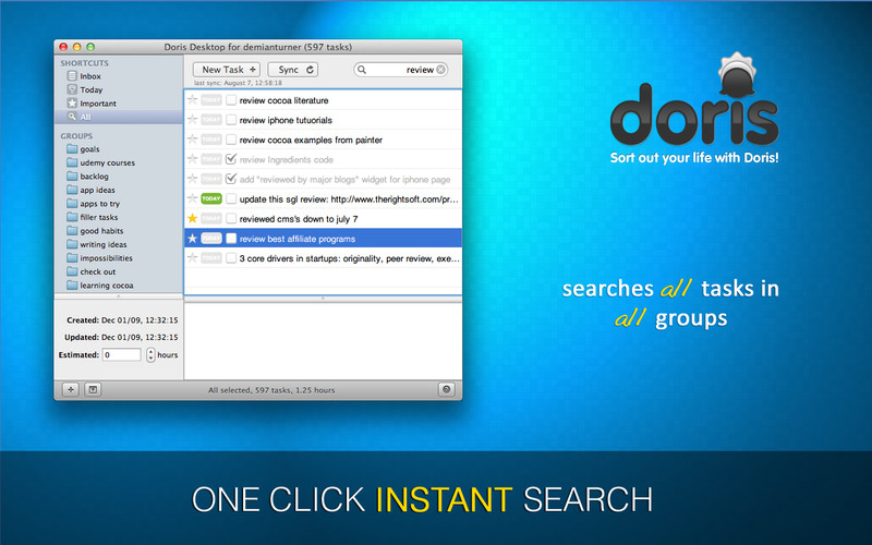 Doris Desktop 1.1 : Doris Desktop screenshot