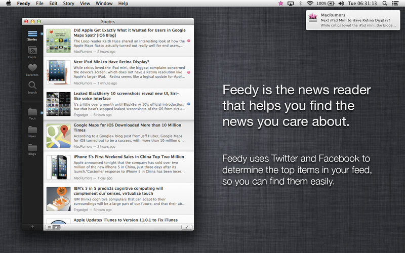 Feedy 1.0 : Feedy screenshot