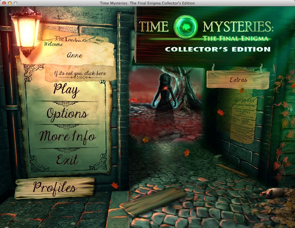 Time Mysteries: The Final Enigma Collector's Edition 2.0 : Main Menu