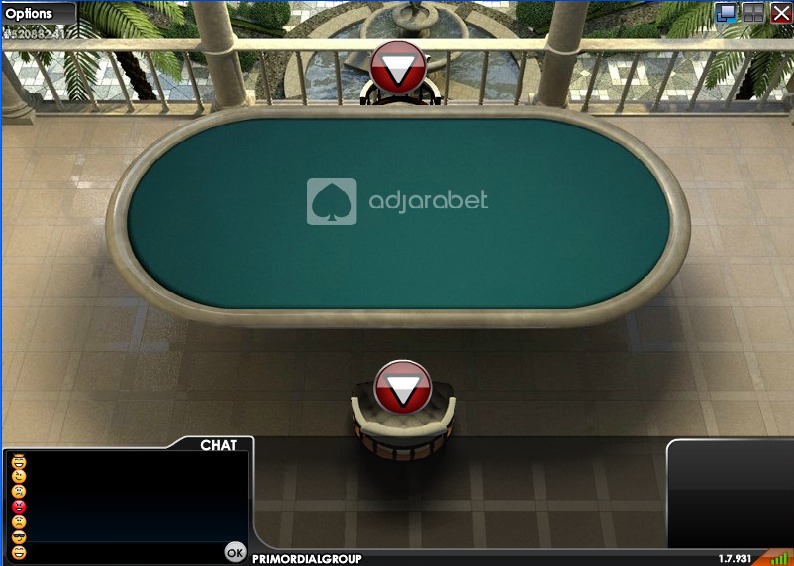 Adjarabet Poker 3D 1.0 : Main window