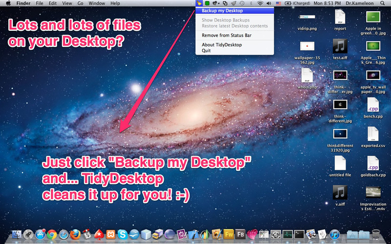 TidyDesktop 1.2 : TidyDesktop screenshot