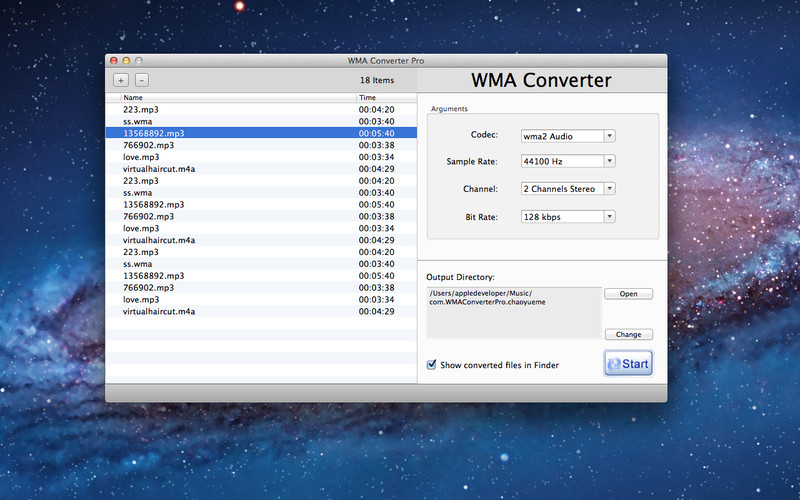 WMA Converter Pro 2.0 : WMA Converter Pro screenshot