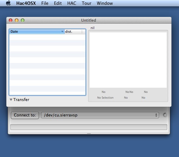 Hac4OSX 10.0 beta : Main window