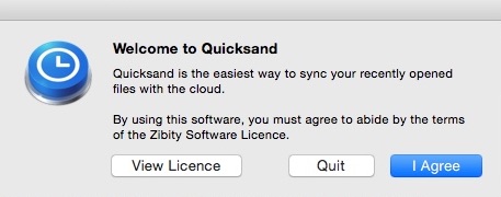 Quicksand 1.0 : Welcome Window