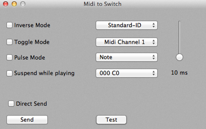 Midi 2 Switch 0.7 : Midi 2 Switch screenshot