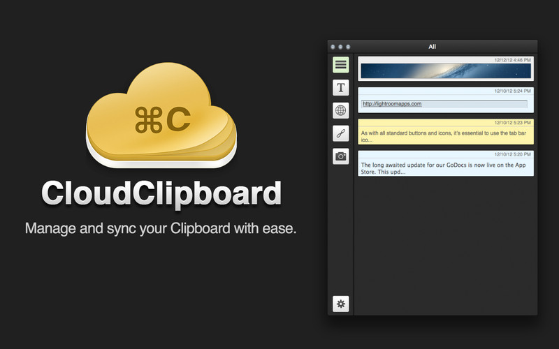 CloudClipboard 1.1 : CloudClipboard screenshot
