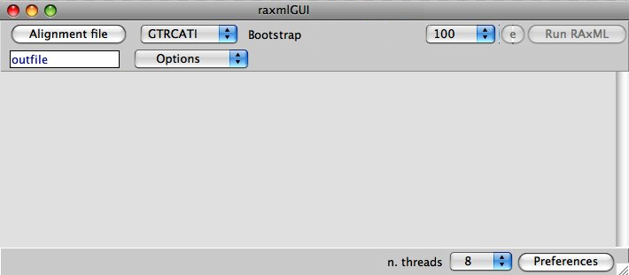 raxmlGUI 1.3 : Main window