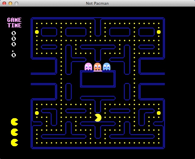 Not Pacman 1.0 : Gameplay Window