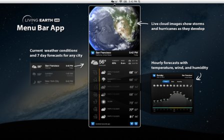 Living Earth HD - Desktop Weather & World Clock screenshot