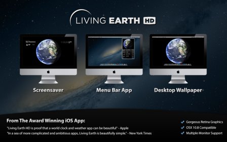 Living Earth HD - Desktop Weather & World Clock screenshot