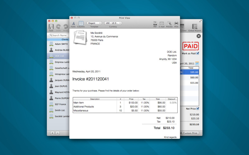 Invoicing 3.2 : Invoicing screenshot
