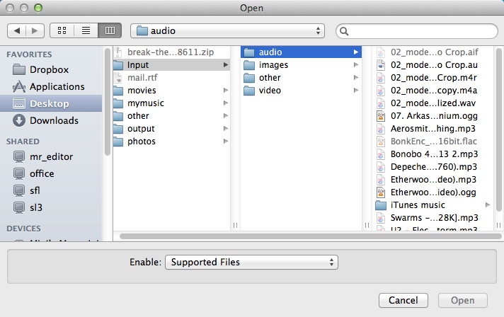 iPhone Ringtone Maker for Mac 3.0 : Importing Audio File