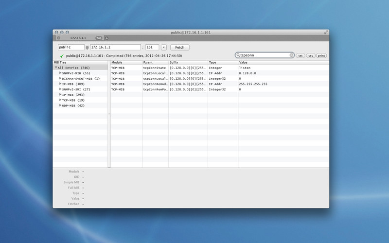 MIB Browser - SNMP Monitoring 1.1 : MIB Browser - SNMP Monitoring screenshot