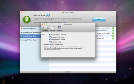 Tunes Cleaner screenshot