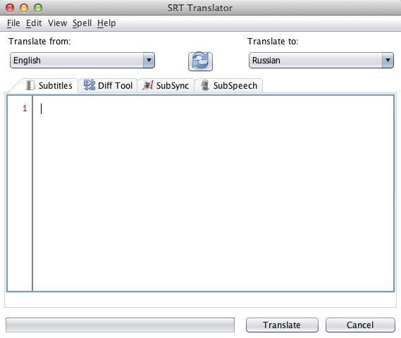 srt-translator 4.8 : Main window