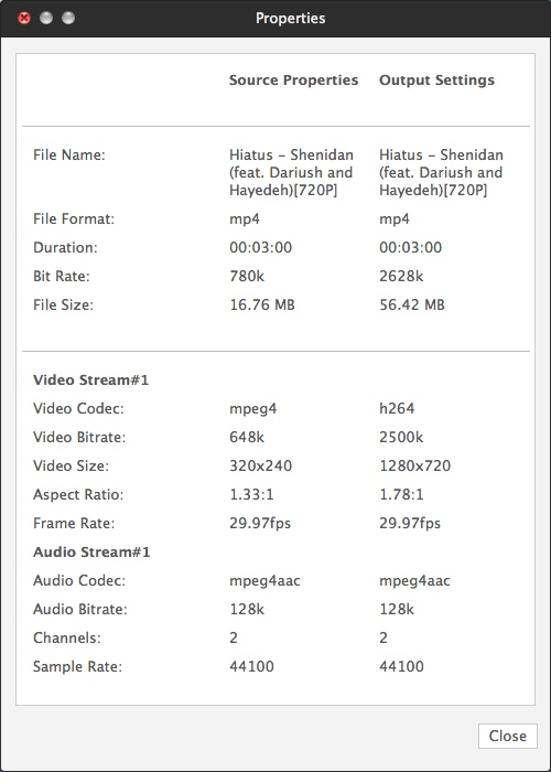 Xilisoft Apple TV Video Converter 7.8 : Checking Input File Info