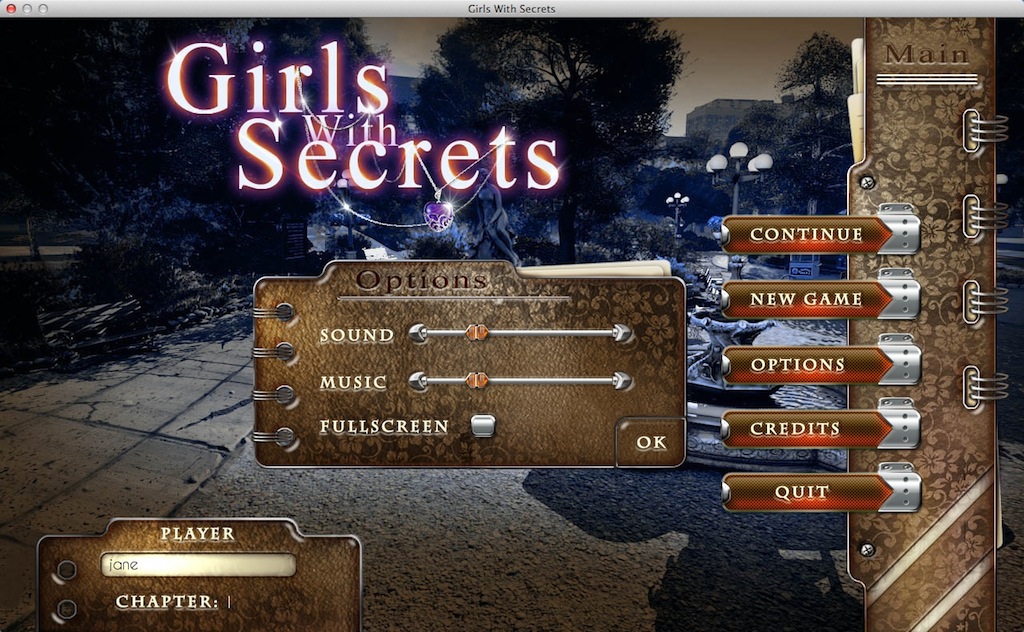 Girls With Secrets 2.0 : Game Options