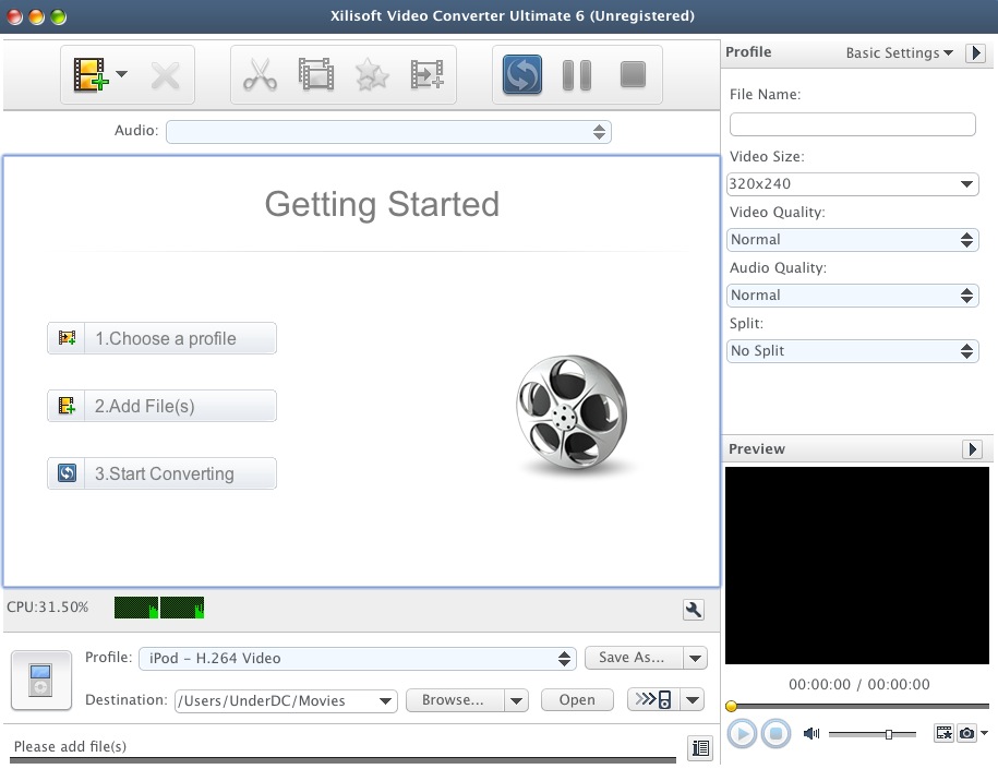 Xilisoft Video Converter Ultimate 6 6.6 : Main window
