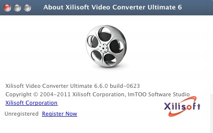 Xilisoft Video Converter Ultimate 6 6.6 : About window