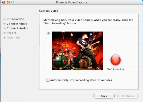 Pinnacle Video Capture 1.0 : Main interface