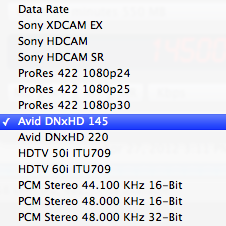 Bitrate Pro 2.2 : Data Rate Presets