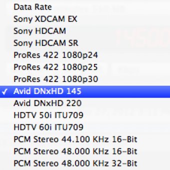 Data Rate Presets