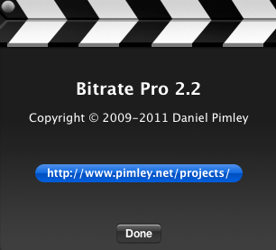 Bitrate Pro 2.2 : Program version