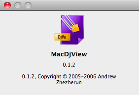MacDjView 0.1 : Program version