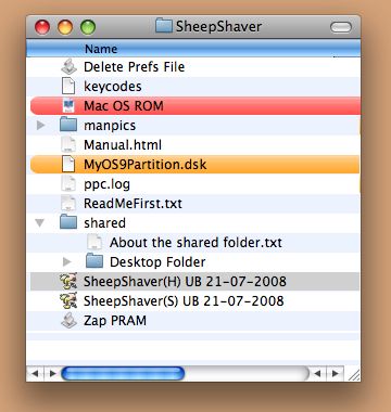 SheepShaver 2.3 : Main window