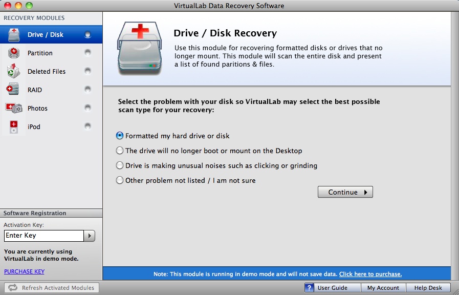 VirtualLab Data Recovery 4.0 : Drive / Disk Recovery