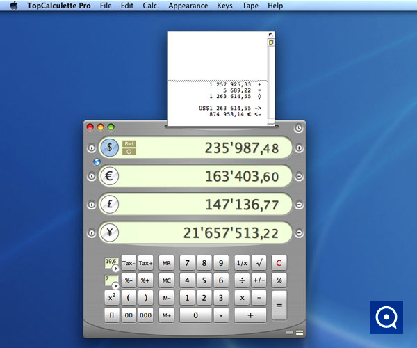 TopCalculette Pro 8.6 : Converter with 4 displays