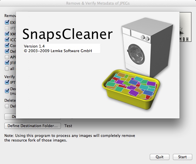SnapsCleaner 1.4 : About