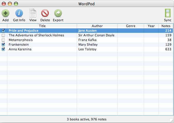 WordPod 1.2 : Main Window