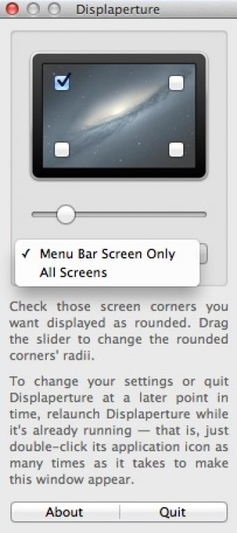 Screens Selection Window