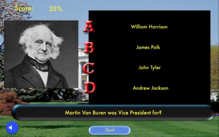 QuizOn Presidents & Vice Presidents screenshot