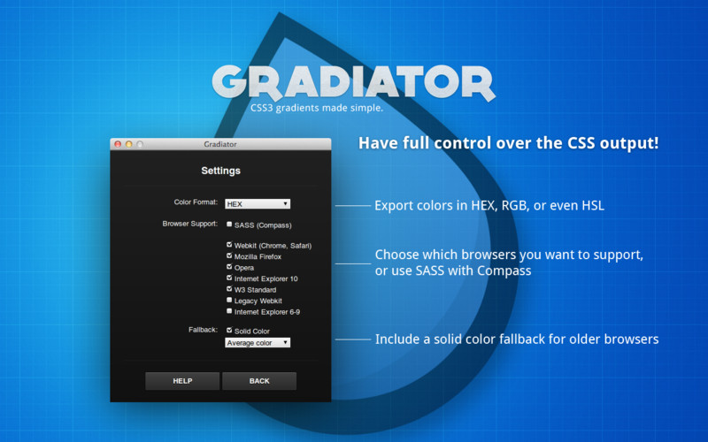 Gradiator 1.1 : Gradiator screenshot