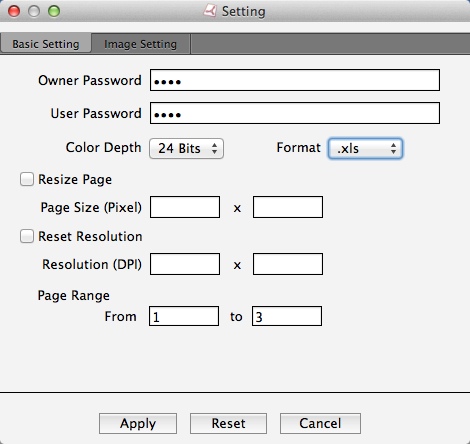 VeryPDF PDF to Any Converter for Mac 1.0 : Configuring Advanced Output Settings