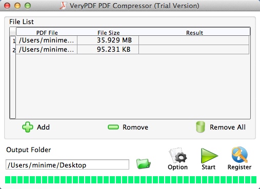 VeryPDF PDF Compressor for Mac 1.0 : Compressing PDF File