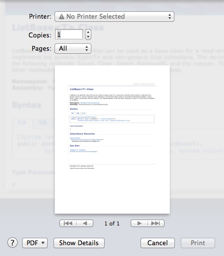 CHM View 2.5 : Printing Page From CHM File