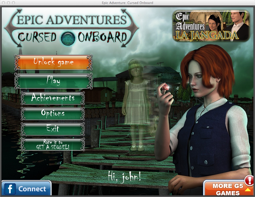 Epic Adventures: Cursed Onboard 1.0 : Main Menu
