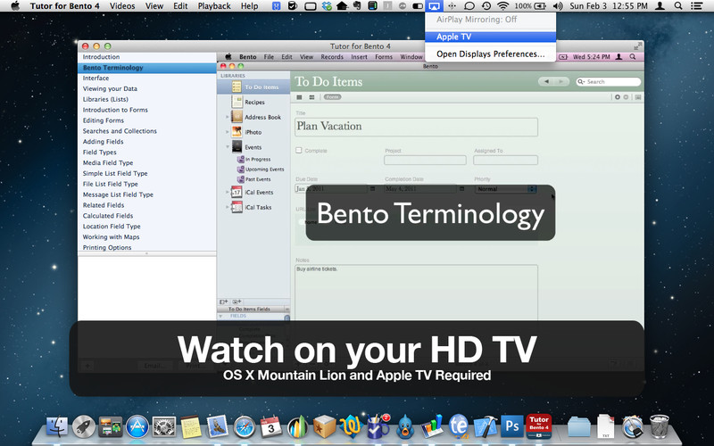 Tutor for Bento 2.4 : Tutor for Bento screenshot