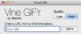 VineGifR 1.1 : Main window