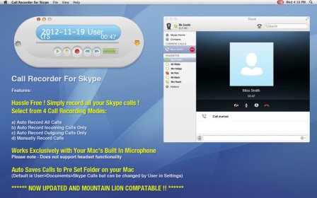 Call Recorder for Skype screenshot