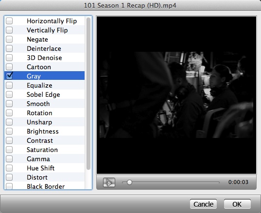 Kvisoft Video Converter for Mac 1.5 : Adding Visual Effect To Video