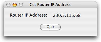 Router IP Address 1.0 : Main window