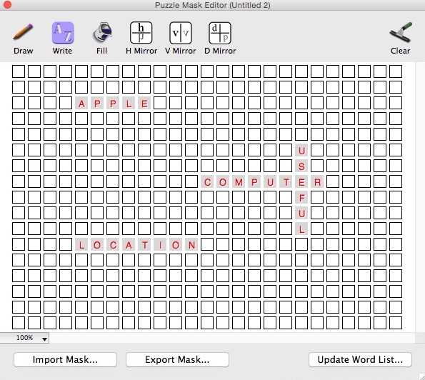 Crossword Forge 7 7.4 : Puzzle Mask Editor
