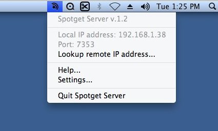 Spotget Server 1.2 : Main window