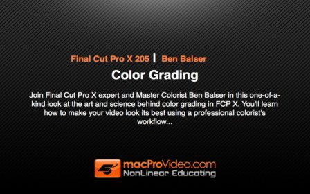 Course for Final Cut Pro X 205 - Color Grading screenshot